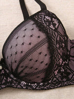 Lace Underwire Push-Up Bra - 5