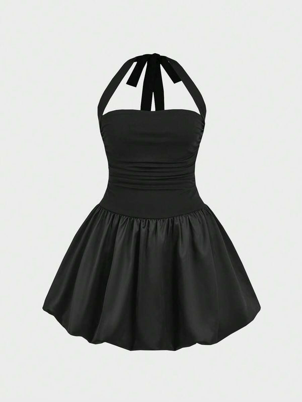 Elegant Halter Neck Cocktail Dress