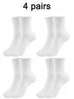 Ribbed Cushioned Crew Socks - 4