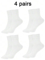 Ribbed Cushioned Crew Socks - 2