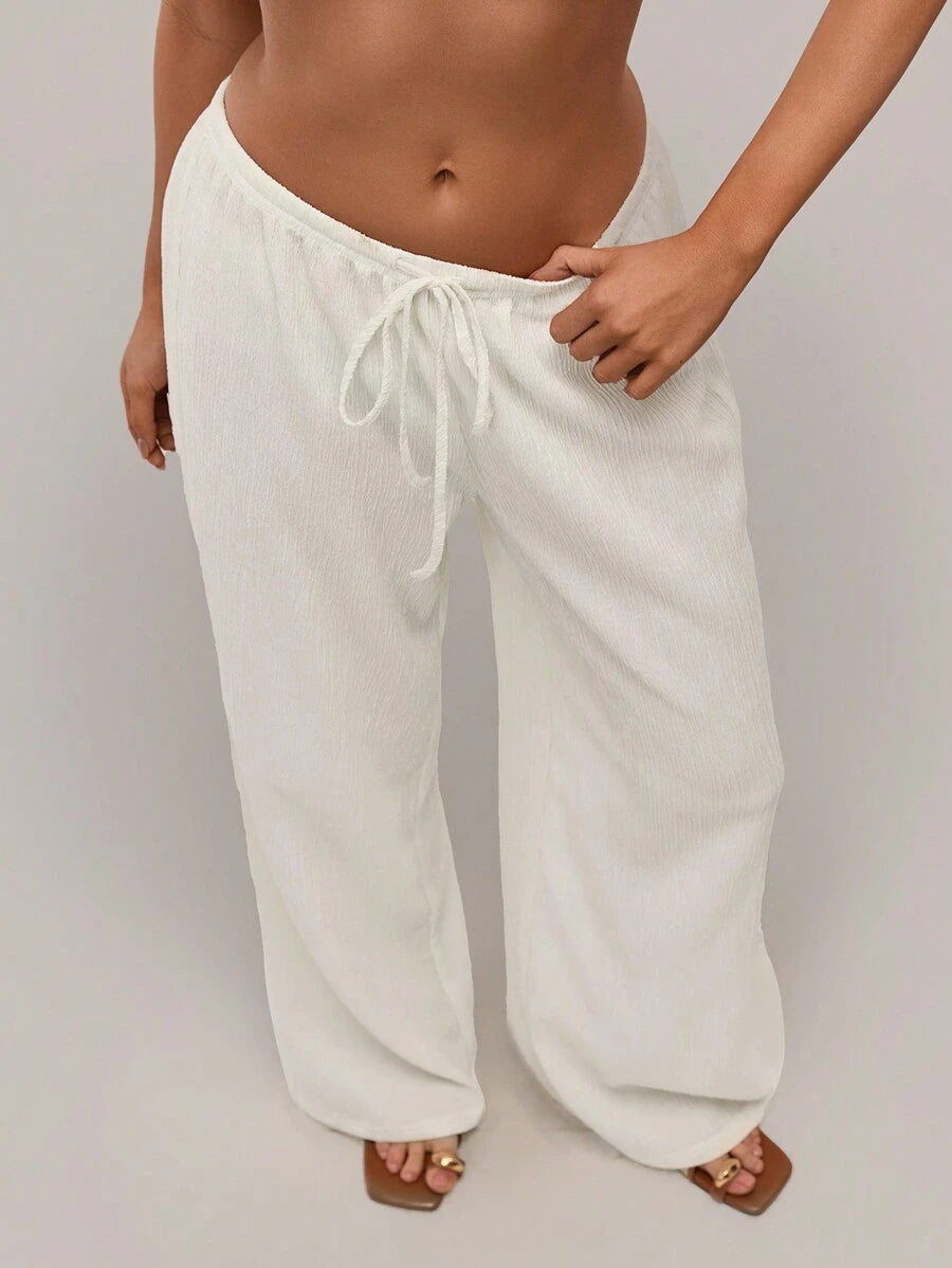 Solid Color Casual Trousers