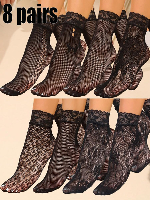 Sheer Lace Hollow Socks