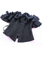 Corset Top With Ruffled Sleeves - 5