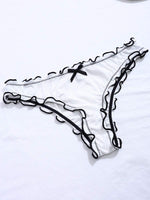Bowknot Ruffle Edge Briefs Set - 5