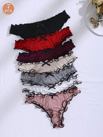 Bowknot Ruffle Edge Briefs Set - 3