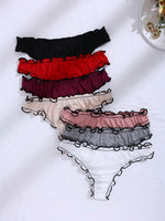 Bowknot Ruffle Edge Briefs Set - 2