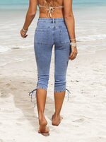 Drawstring Side Skinny Jeans - 2