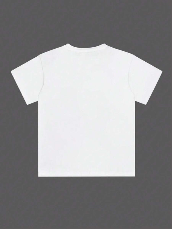 Plus Size Letter Print Tee