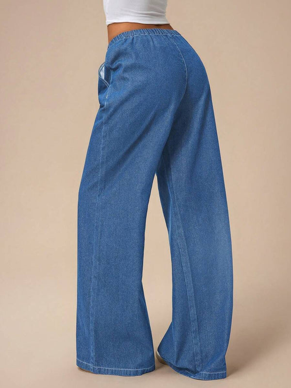 Wide-Leg Loose Fit Denim Jeans