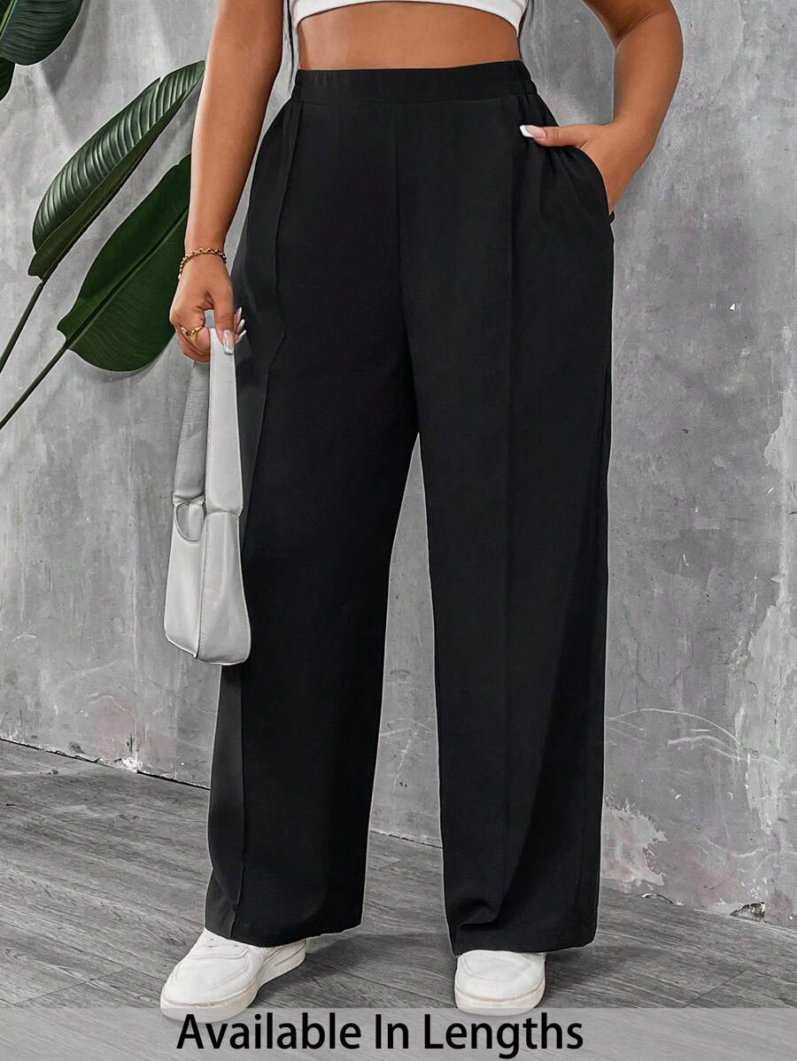 Petite Plus Pleated Trousers