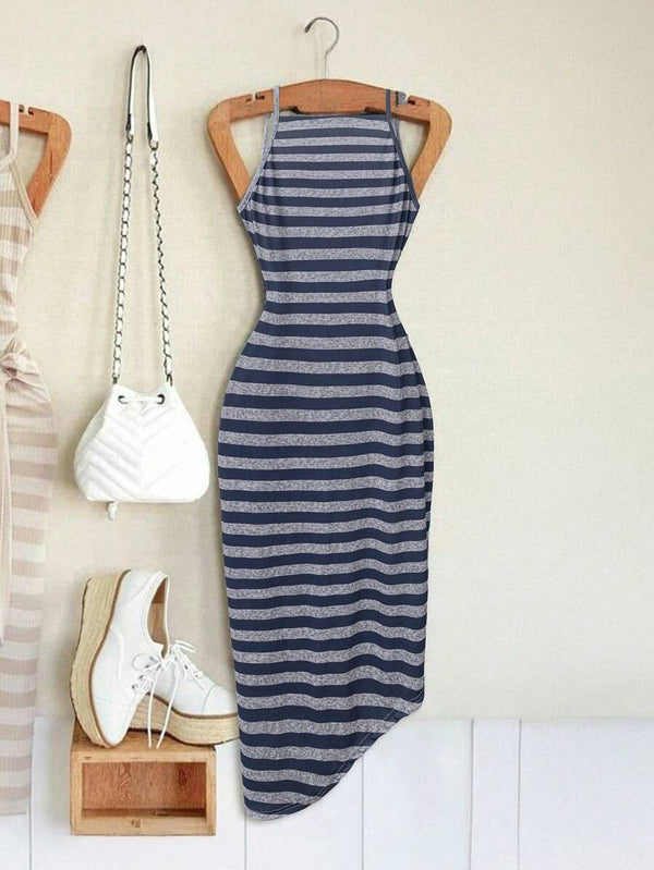 Striped Bodycon Knit Dress