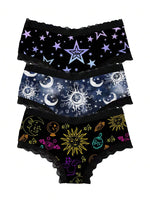 Galaxy Star Lace Bikini Briefs Set - 2