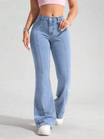 Seam Front Flare Jeans - 1
