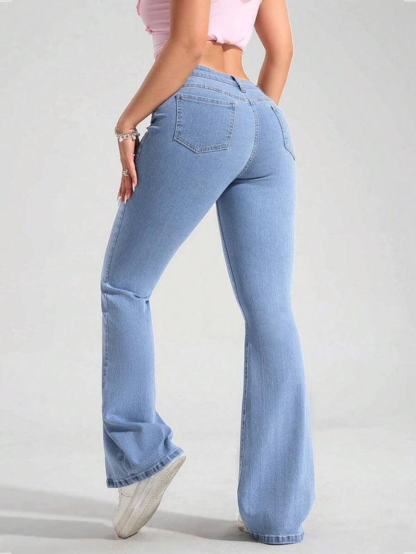 Seam Front Flare Jeans