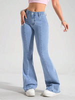 Seam Front Flare Jeans - 4