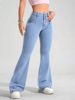 Seam Front Flare Jeans - 5