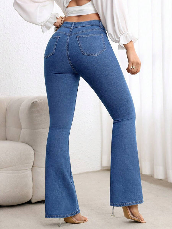 High-Waist Flare Denim Jeans