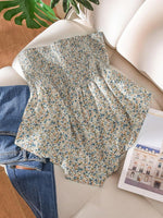 Plus Size Asymmetrical Strapless Tank - 1