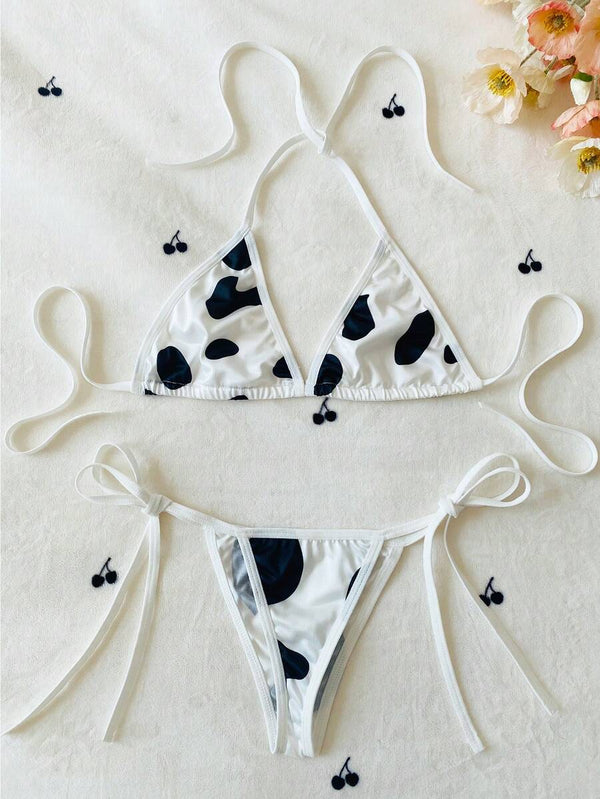 Cow Print Swimsuit Set