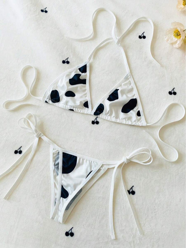 Cow Print Swimsuit Set