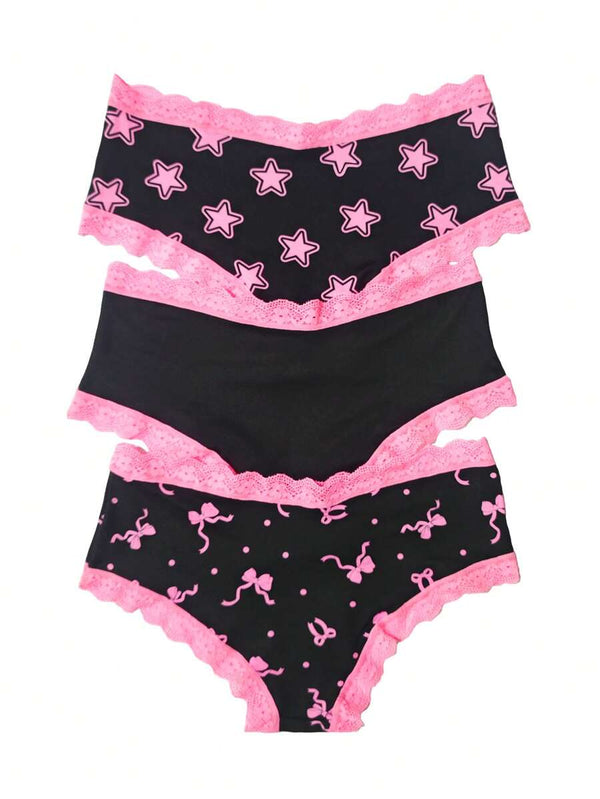 Bow & Star Knit Panty Set