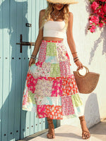 Bohemian Ruffle Hem Skirt - 1