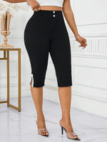 Black Split Hem Leggings - 5