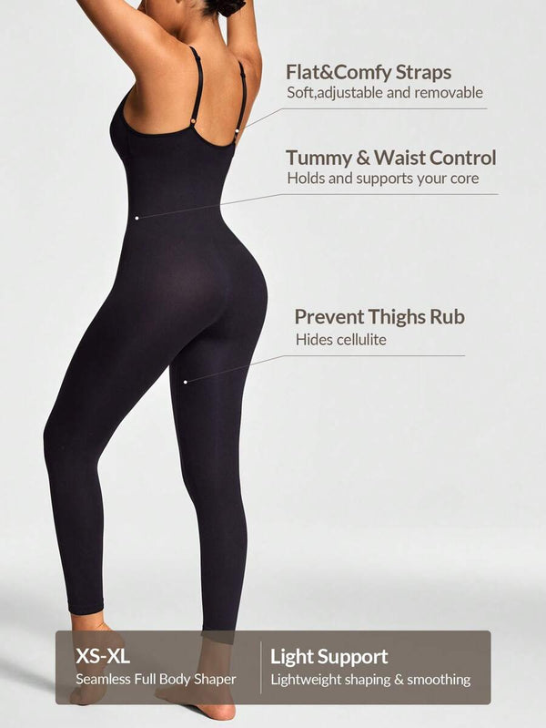 Seamless Solid Color Jumpsuit