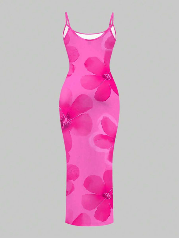 Floral Bodycon Maxi Dress