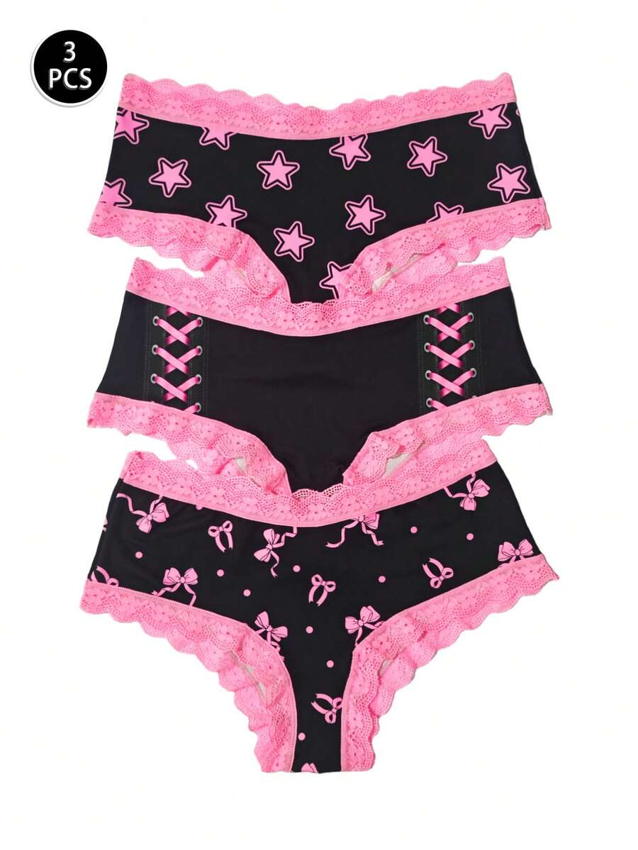 Bow & Star Knit Panty Set