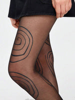 Circle Pattern Pantyhose - 2
