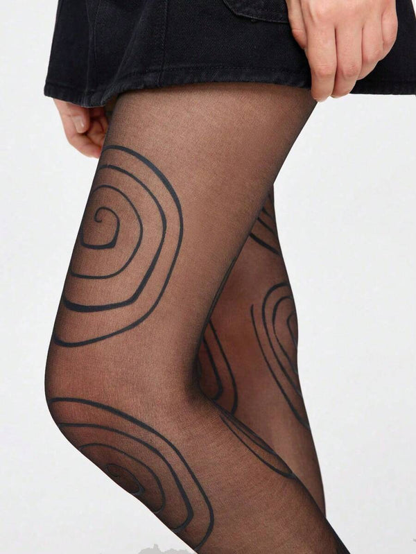 Circle Pattern Pantyhose
