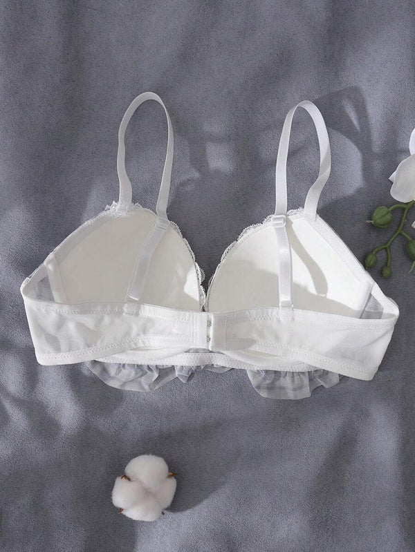 Plaid Underwire Balconette Bra