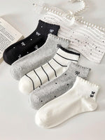 Cute Bow Pattern Crew Socks - 3