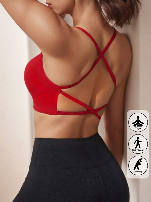 Seamless Cross-Back Sports Bra