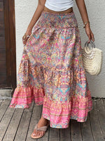 Boho Style Long Ruffle Skirt - 3