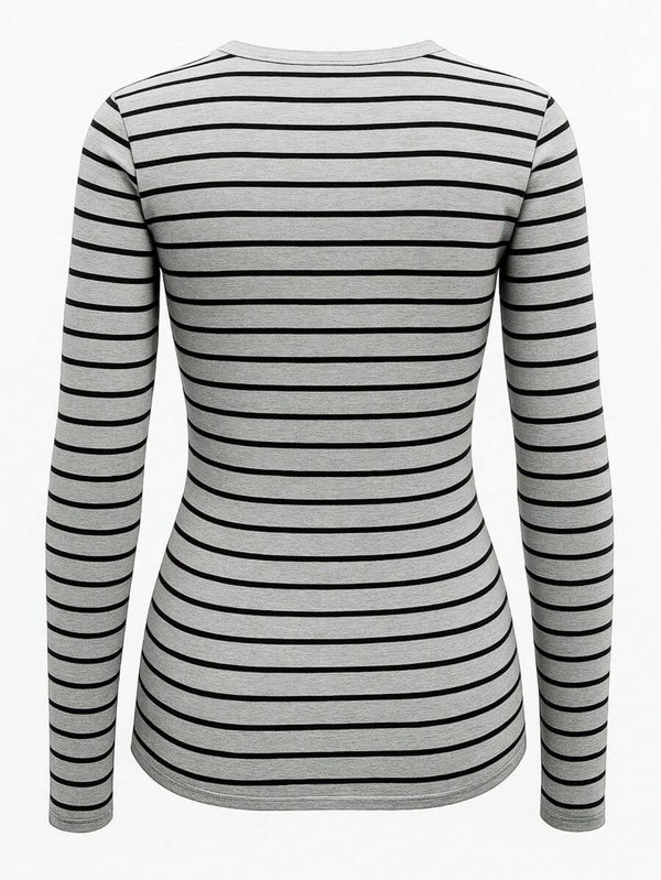 Striped Button Long Sleeve Shirt