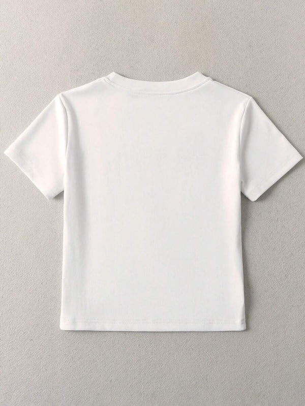 Lily Floral Print Cropped Tee