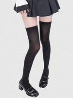 High Elastic Thigh High Socks - 4