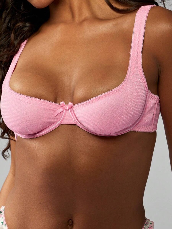 Adjustable Strap Glitter Bralette