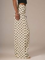 Polka Dot Mid Rise Straight Leg Jeans - 3