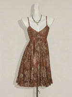 Y2K Boho Spaghetti Strap Mini Dress - 5
