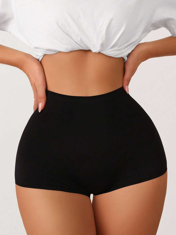Black High-Stretch Shapewear Shorts