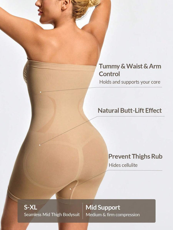 Solid Color Seamless Bodysuit