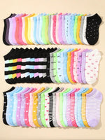 Multi-Color Low-Cut Ankle Socks Set - 1