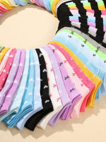 Multi-Color Low-Cut Ankle Socks Set - 3