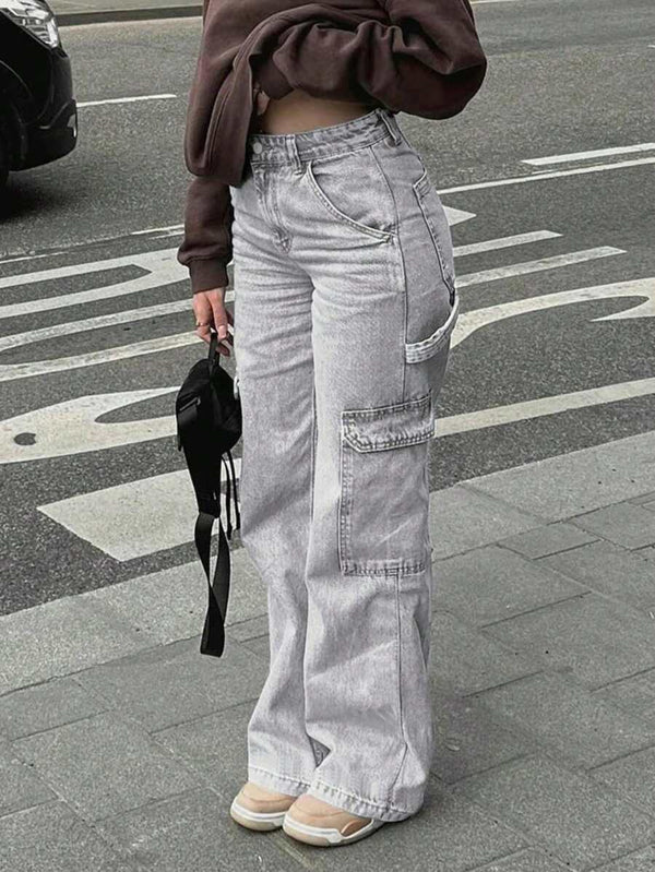 Front Pocket Straight-Leg Jeans