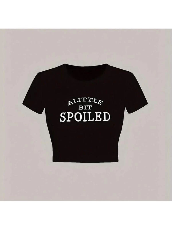 A Little Spoiled Crop Top Tee