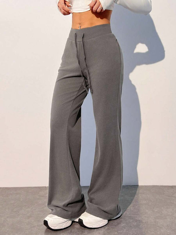 High-Waist Wide-Leg Sweatpants