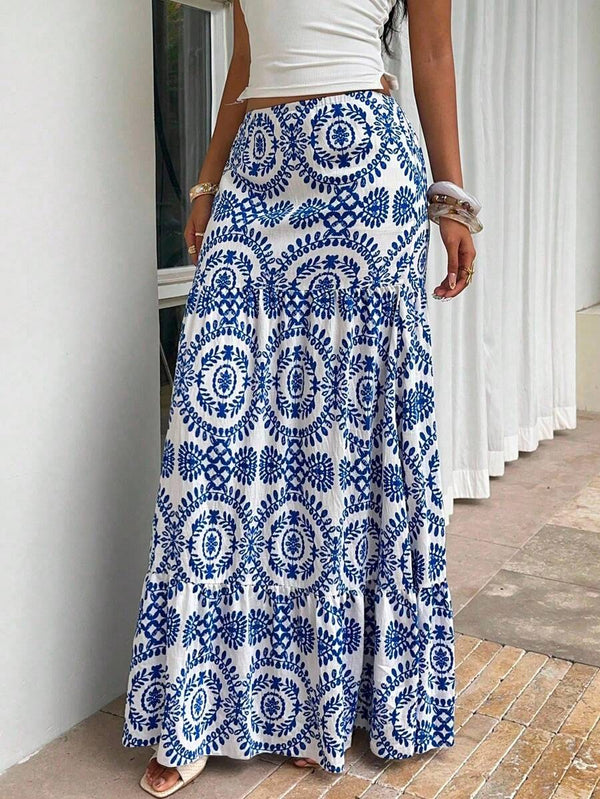 Casual Printed Summer Skirt